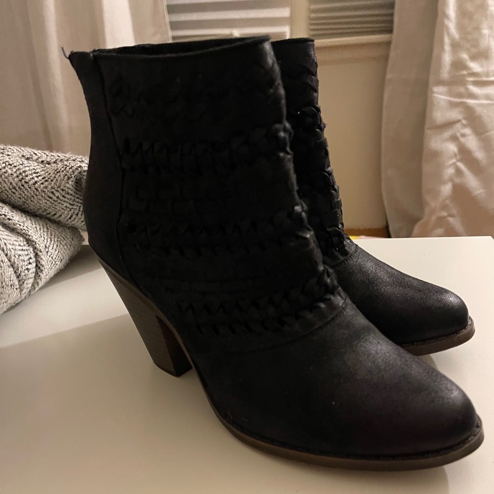 Black Ankle Boots - Size 8
